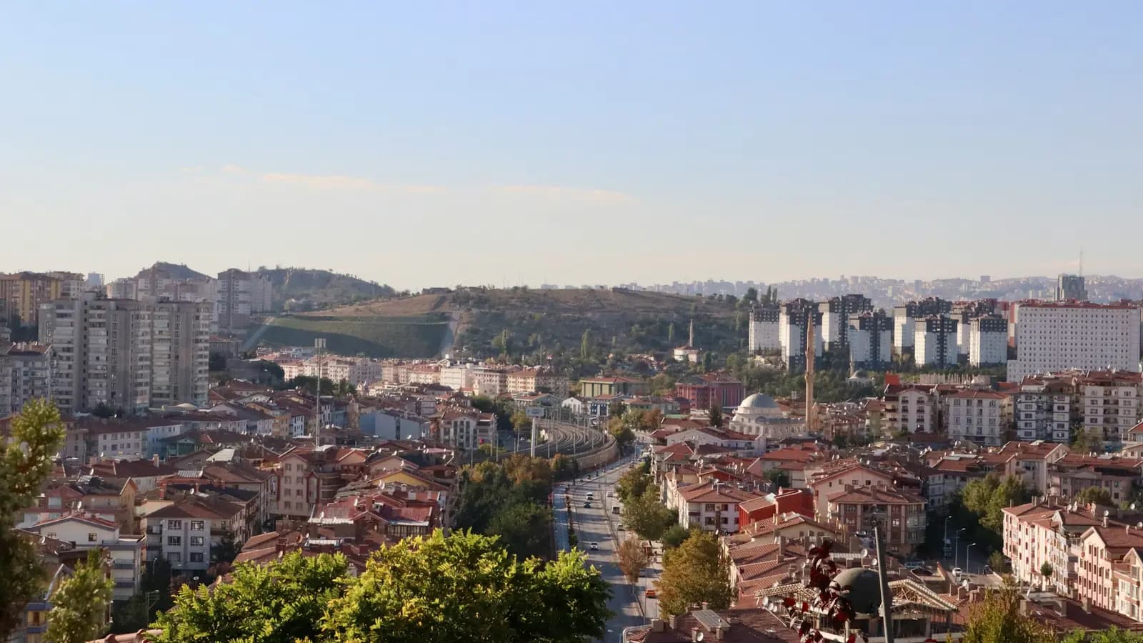 Ankara'da yerleşim alanlarının geniş açı görünümü